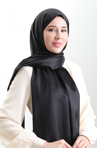 Châle Long à Franges En Viscose 70331-09 Noir 70331-09