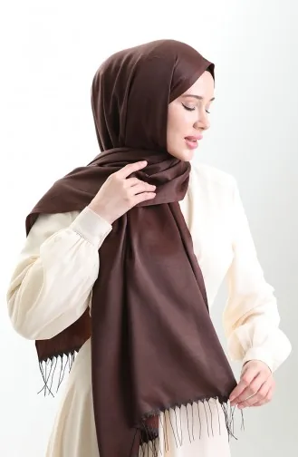 Long Fringed Viscose Shawl 70331-13 Bitter Brown 70331-13