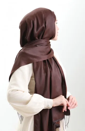 Long Fringed Viscose Shawl 70331-13 Bitter Brown 70331-13