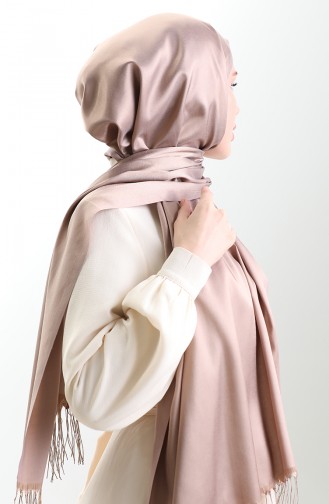 Châle Long à Franges En Viscose 70331-16 Café Au Lait 70331-16