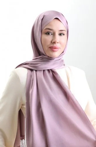 Lange Viscose Sjaal Met Franjes 70331-19 Lila 70331-19