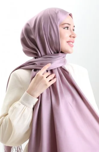 Lange Viscose Sjaal Met Franjes 70331-19 Lila 70331-19