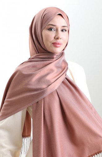 Long Fringed Viscose Shawl 70331-20 Light Brown 70331-20