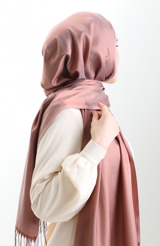 Long Fringed Viscose Shawl 70331-20 Light Brown 70331-20
