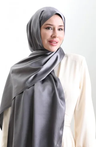 Lange Viscose Sjaal Met Franjes 70331-21 Gerookt 70331-21