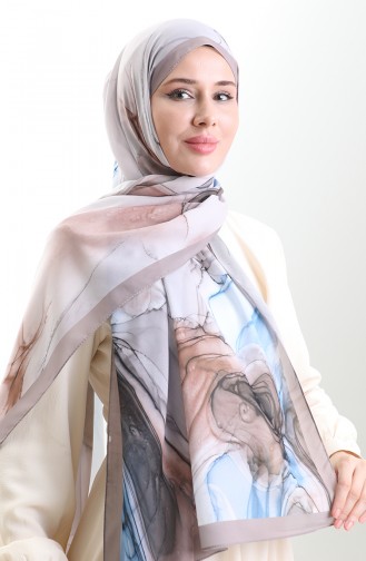 Hanzade French Silk Shawl 70328-08 Blue Mink 70328-08