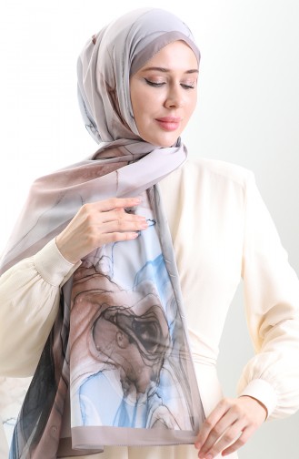 Hanzade French Silk Shawl 70328-08 Blue Mink 70328-08