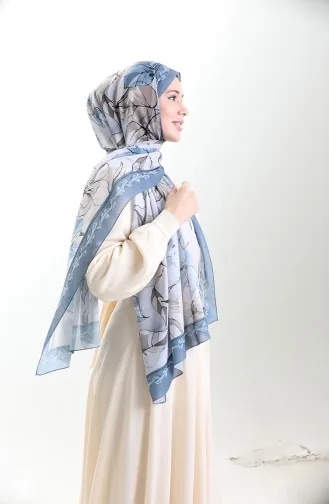 Hanzade Französischer Seidenschal 70330-01 Grau Beige 70330-01