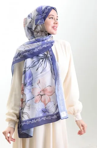 Hanzade Französischer Seidenschal 70330-03 Lila Flieder 70330-03