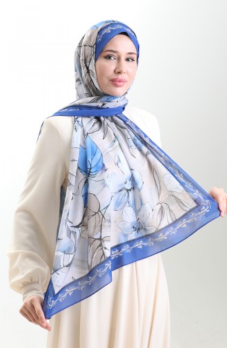 Hanzade French Silk Shawl 70330-04 Saxe Blue 70330-04