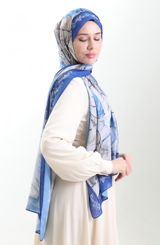 Hanzade French Silk Shawl 70330-04 Saxe Blue 70330-04