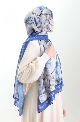 Hanzade French Silk Shawl 70330-04 Saxe Blue 70330-04