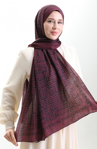 Karaca Natural Fiber Shawl 82008-01 Plum Black 82008-01