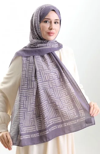 Karaca Doğal Elyaf Şal 82008-02 Koyu Lila Taş