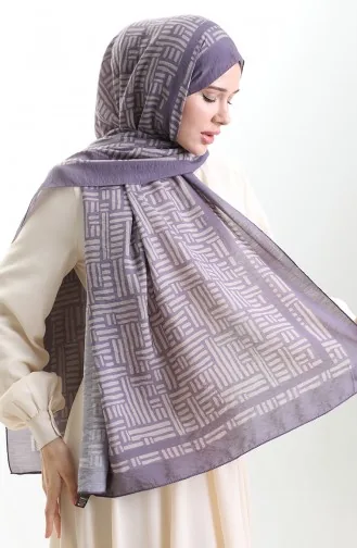 Karaca Doğal Elyaf Şal 82008-02 Koyu Lila Taş