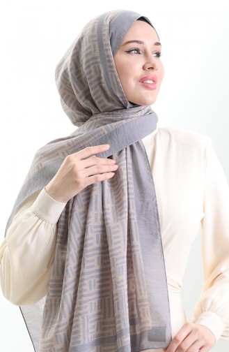 Karaca Natural Fiber Shawl 82008-03 Beige Gray 82008-03