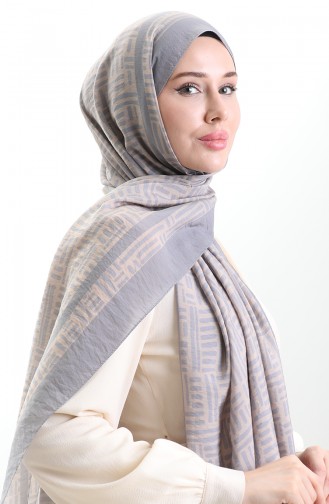 Karaca Natural Fiber Shawl 82008-03 Beige Gray 82008-03