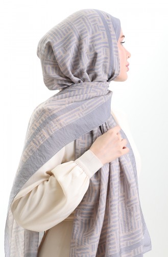 Karaca Natural Fiber Shawl 82008-03 Beige Gray 82008-03