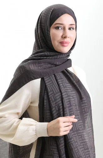 Châle En Fibres Naturelles Karaca 82008-05 Café Amer 82008-05