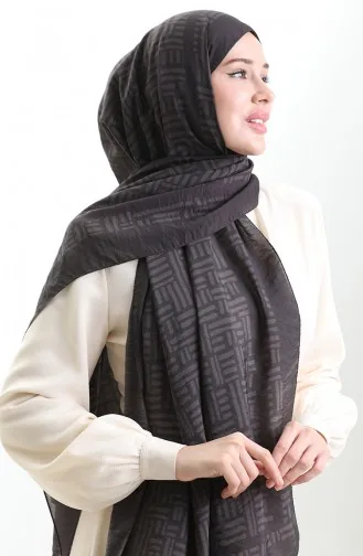 Châle En Fibres Naturelles Karaca 82008-05 Café Amer 82008-05