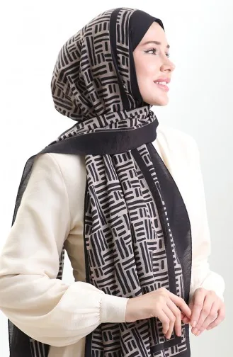 Karaca Doğal Elyaf Şal 82008-09 Kahverengi Bej