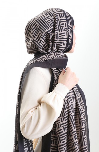 Karaca Natural Fiber Shawl 82008-09 Brown Beige 82008-09