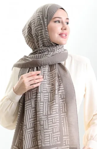 Karaca Doğal Elyaf Şal 82008-10 Koyu Bej