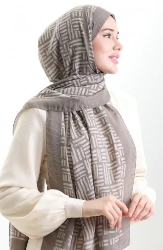 Karaca Doğal Elyaf Şal 82008-10 Koyu Bej