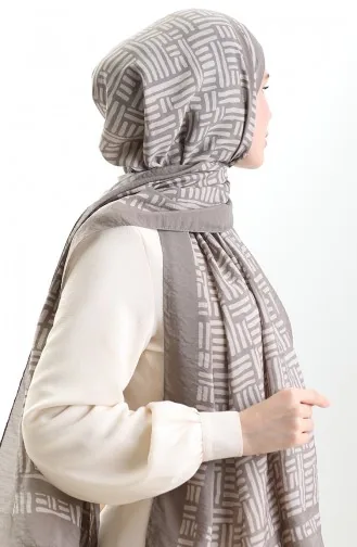 Karaca Doğal Elyaf Şal 82008-10 Koyu Bej