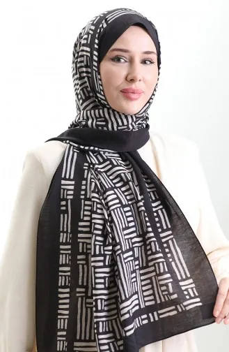 شال كاراكا من الألياف الطبيعية 82008-12 أسود 82008-12