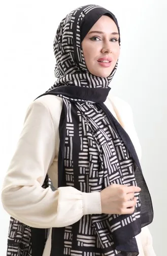 شال كاراكا من الألياف الطبيعية 82008-12 أسود 82008-12