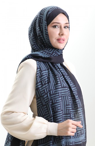 Karaca Doğal Elyaf Şal 82008-13 Lacivert İndigo