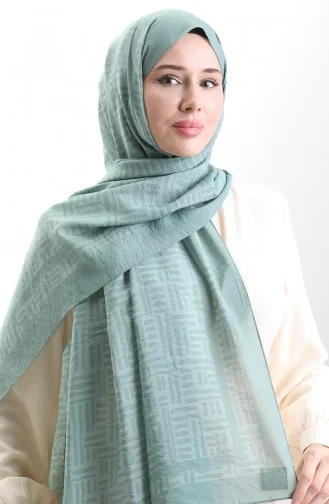 Karaca Doğal Elyaf Şal 82008-14 Mint Yeşili