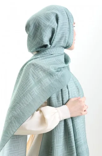 Karaca Doğal Elyaf Şal 82008-14 Mint Yeşili