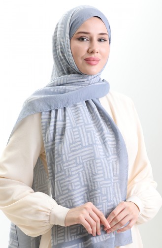 شال كاراكا من الألياف الطبيعية 82008-18 رمادي فضي رمادي 82008-18