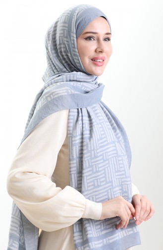 شال كاراكا من الألياف الطبيعية 82008-18 رمادي فضي رمادي 82008-18