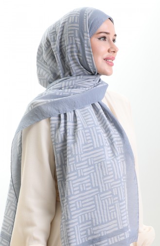 شال كاراكا من الألياف الطبيعية 82008-18 رمادي فضي رمادي 82008-18
