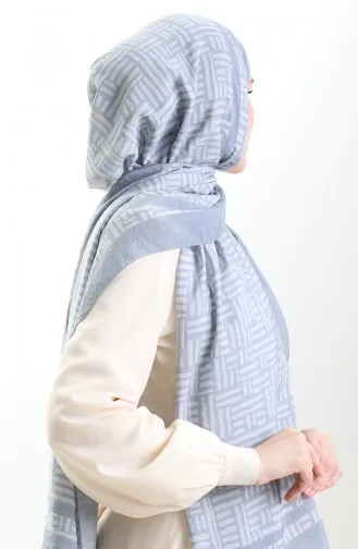 Karaca Naturfaserschal 82008-18 Grau Silbergrau 82008-18