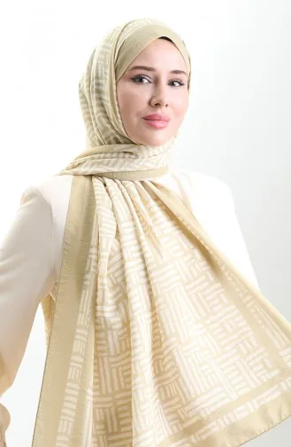 Karaca Naturfaser-Schal 82008-20 Gelb Creme 82008-20