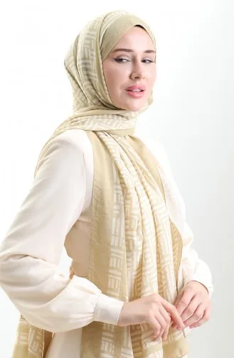 Karaca Naturfaser-Schal 82008-20 Gelb Creme 82008-20