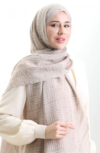 Châle En Fibres Naturelles Karaca 82008-21 Beige Pierre 82008-21