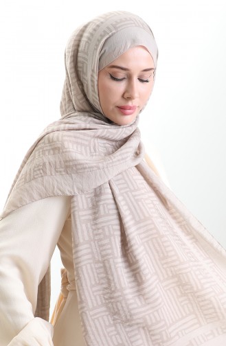 شال كاراكا من الألياف الطبيعية 82008-21 بيج حجري 82008-21