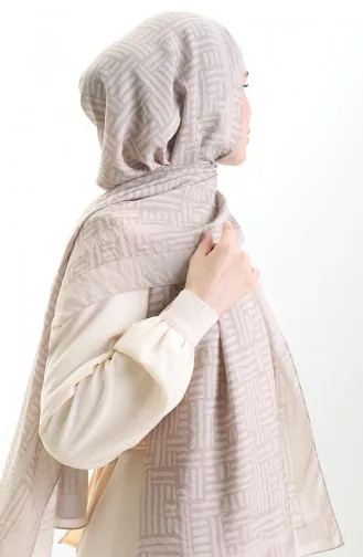 Châle En Fibres Naturelles Karaca 82008-21 Beige Pierre 82008-21