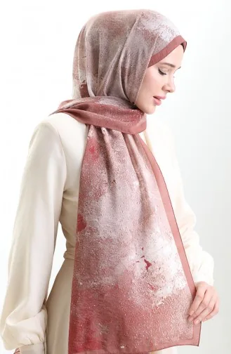 Châle En Fibres Naturelles Karaca 82010-08 Couleur Cannelle 82010-08