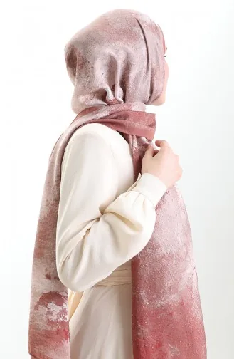 Châle En Fibres Naturelles Karaca 82010-08 Couleur Cannelle 82010-08