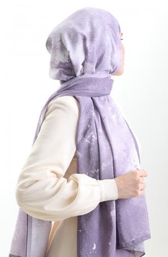 Karaca Doğal Elyaf Şal 82010-10 Mor Lila
