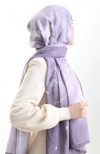 Châle En Fibres Naturelles Karaca 82010-10 Violet Lilas 82010-10