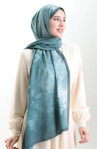 Karaca Natural Fiber Shawl 82010-12 Petrol Blue 82010-12