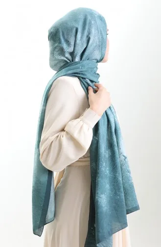 Karaca Natural Fiber Shawl 82010-12 Petrol Blue 82010-12