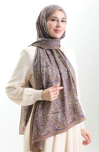 Châle Mio à Motifs Karaca 82011-05 Violet Terre 82011-05